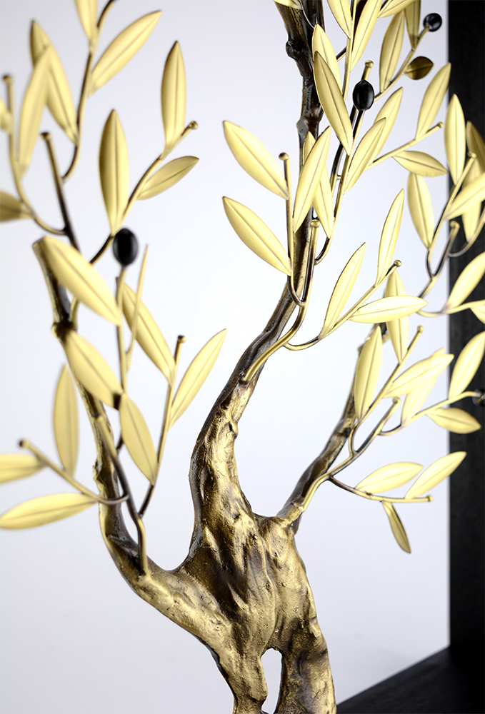 Olive tree-Sculpture in matte frame