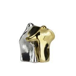 Μεταλλικό διακοσμητικό "Μορφές" Ασημί-Χρυσό