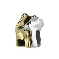 Μεταλλικό διακοσμητικό "Μορφές" Χρυσό-Ασημί