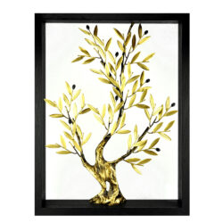 Olive tree-Sculpture in matte frame