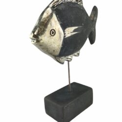 Raku Ceramic fish on a base of 21 cm.