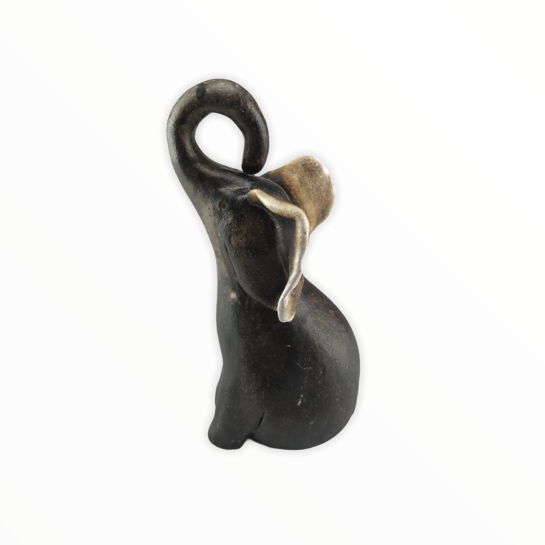 Raku Elephant ceramic