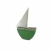 Green boat with sail-eartshop