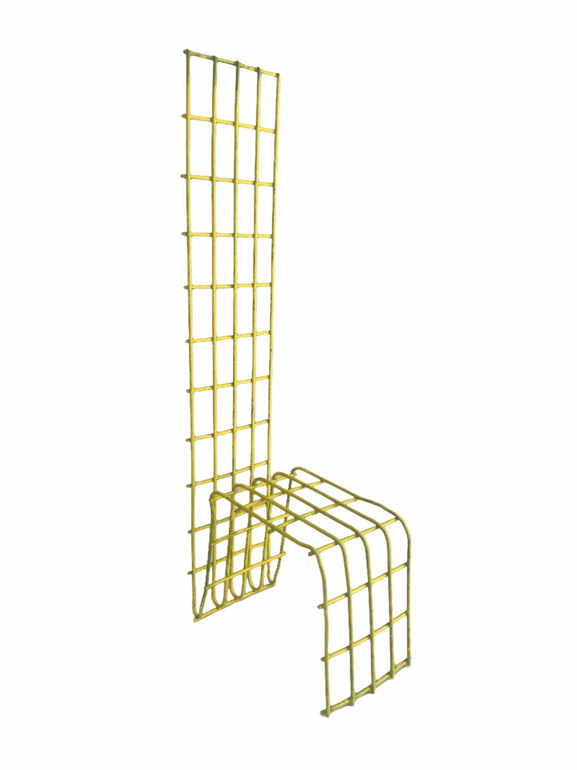 Καρέκλα μινιατούρα μεταλλική κίτρινη 28 εκ.