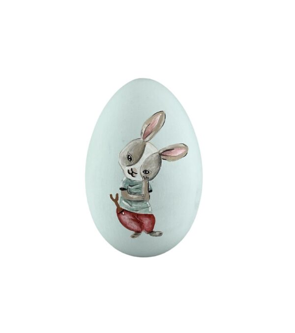 Egg painted blue