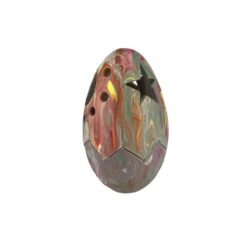 Ceramic egg painted with a star