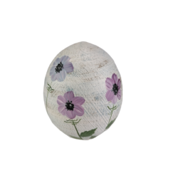 Ceramic egg with flowers