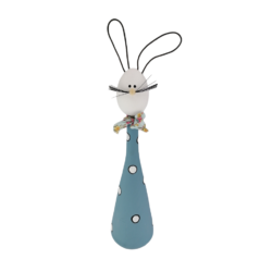 Wooden bunny blue