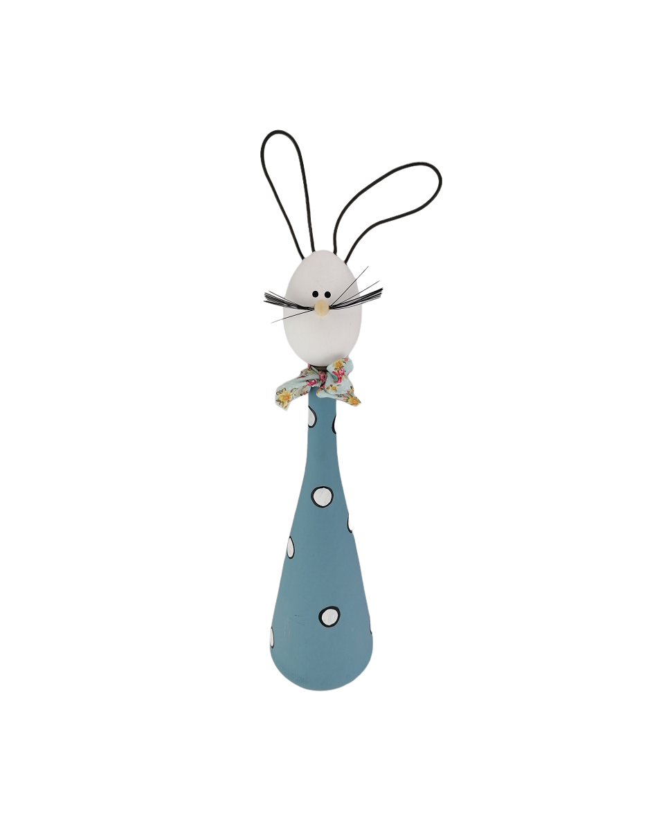 Easter bunny wooden blue