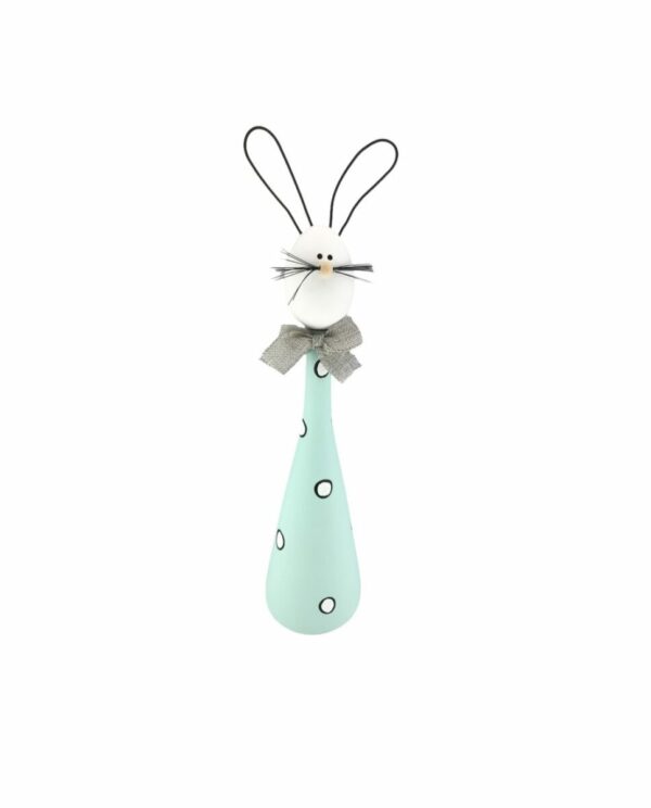 Light blue wooden bunny