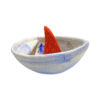 Ceramic red boat