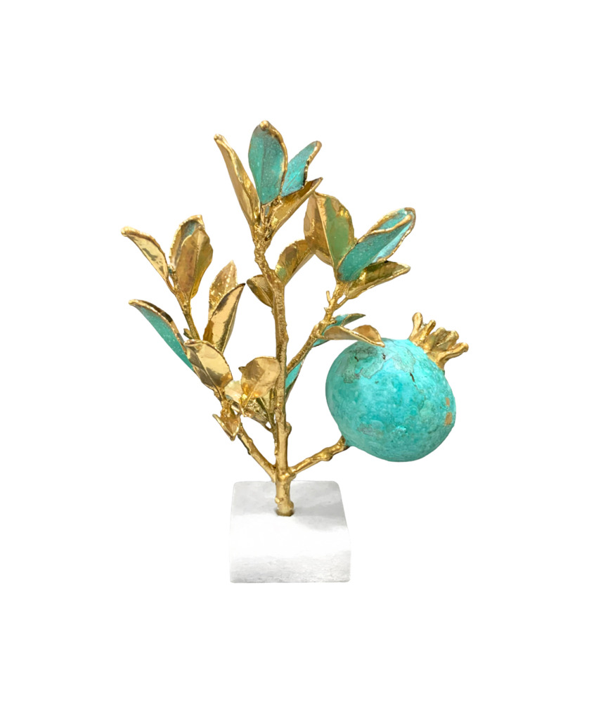 Gilded oak tree 18cm
