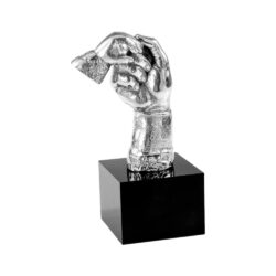 Metal sculpture “Affectionate Love” Silver