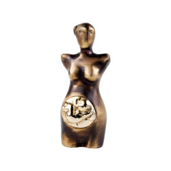 Metal sculpture “Pregnant” Bronze-Gold