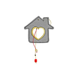 Κεραμικό σπιτάκι-γούρι με καρδιά