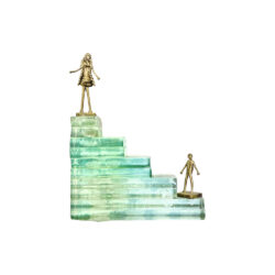 Ζευγάρι σε γυάλινα σκαλάκια