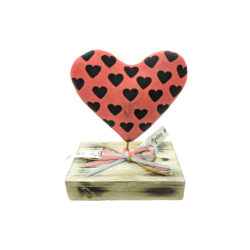 Καρδιά κεραμική κόκκινη με καρδιές