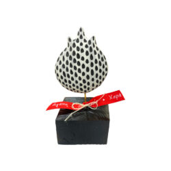 Τουλίπα κεραμική μπεζ με βούλες