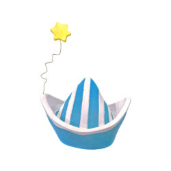 Καραβάκι γαλάζιο ριγέ με αστέρι κεραμικό