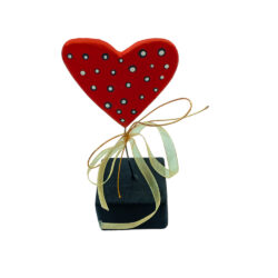 Κεραμική καρδούλα πουά