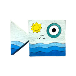 Χειροποίητο τετράγωνο ψαράκι Pop Art