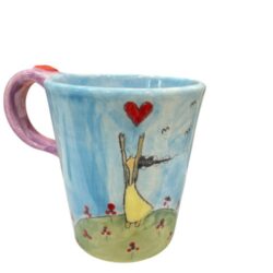Ceramic mug Girl with heart