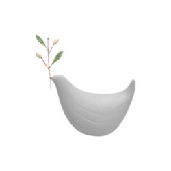 Κεραμικό γλυπτό περιστέρι με κλαδί ελιάς 23εκ.