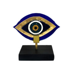 Γυάλινο διακοσμητικό μάτι μπλε-χρυσό