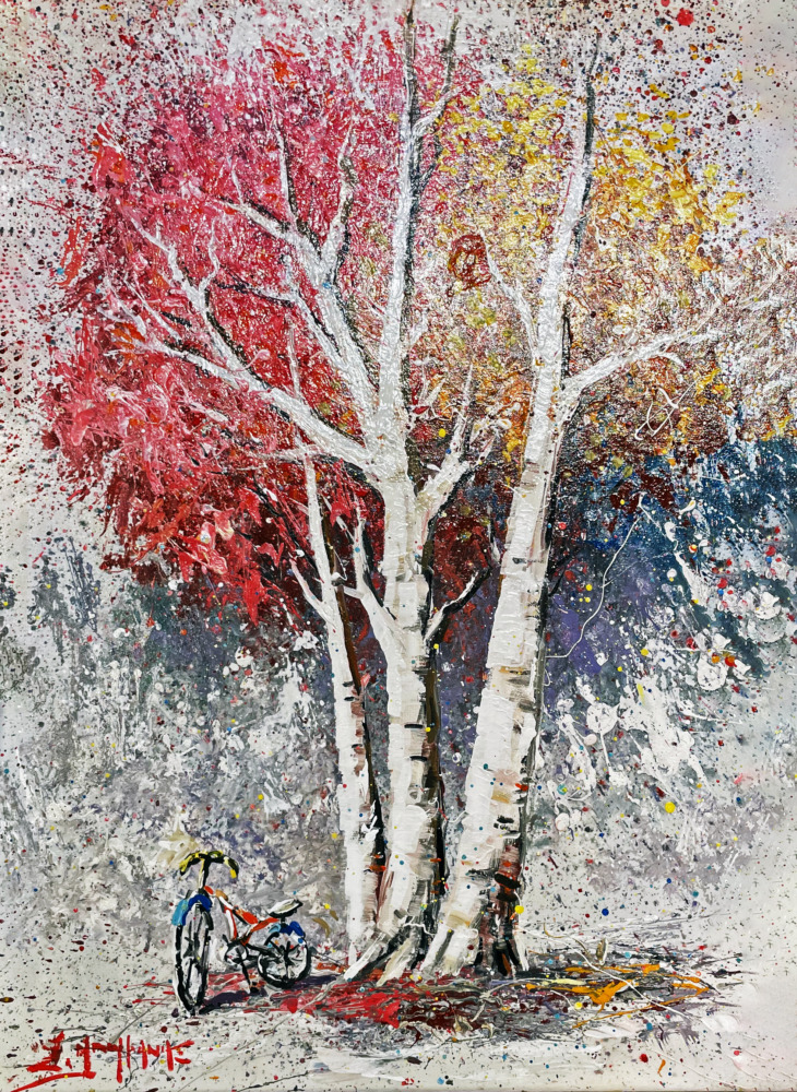“Πολύχρωμα δέντρα με ποδήλατο”-Σταύρος Μπουράνης