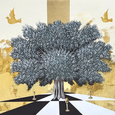 “Δέντρο σε χρυσό φόντο”-Ανδρέας Γαλιώτος