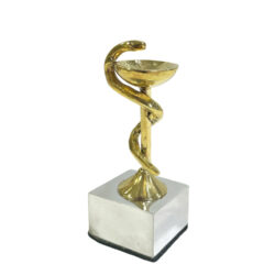 Μεταλλικό γλυπτό "Φιδοπότηρο" Χρυσό