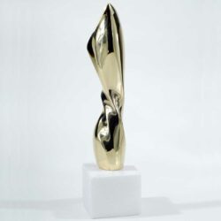 Μεταλλικό γλυπτό "Φλόγα αφαιρετική μυτερή"