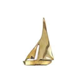 Μεταλλικό γλυπτό "καραβάκι" χρυσό 11εκ.