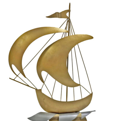 “Sailing ship on the wave” Gold 49.5cm.