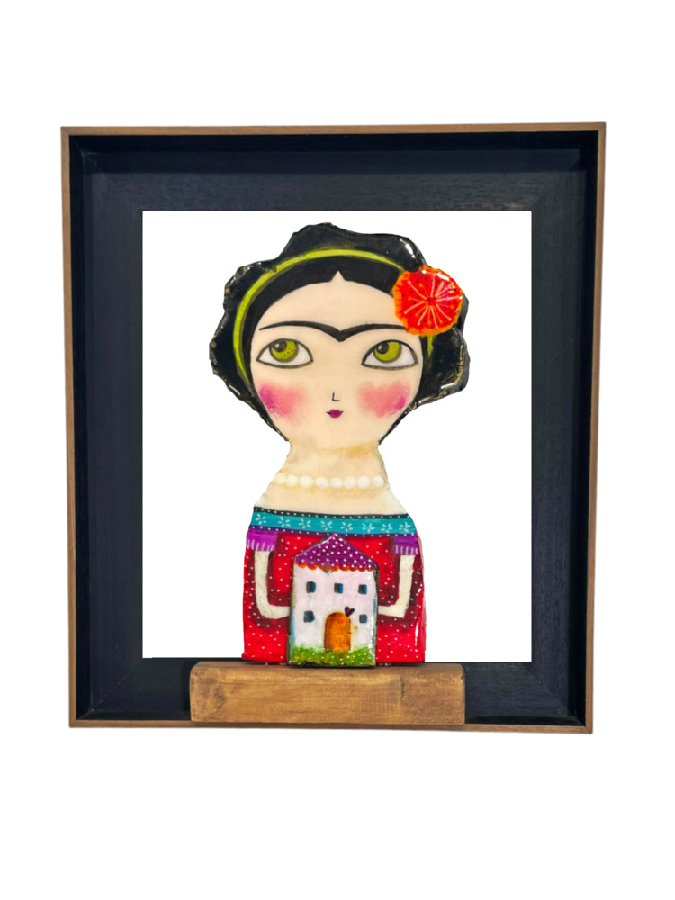 Frida with frame