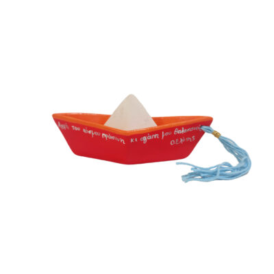 “Ceramic Boat Red with a wish”