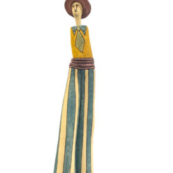 Ρήγας χτενιστός κεραμική φιγούρα Stoneware χρωματιστό