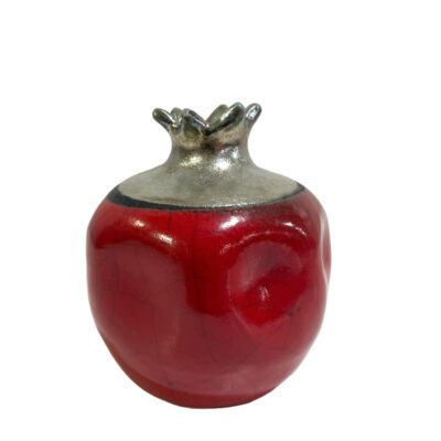 Raku Pomegranate burgundy 12 cm.