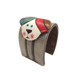 "Clay horseshoe dog 13cm."