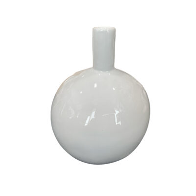 Λευκό κεραμικό βάζο σε σχήμα φουσκωμένο μπαλόνι