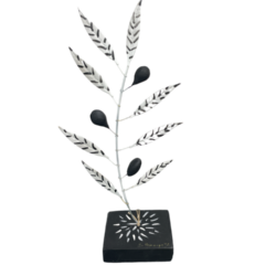 Μεταλλικό χρωματιστό δέντρο ελιάς με τρείς καρπούς