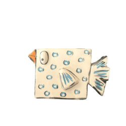 Ψάρι με βούλες λευκό και γαλάζιο