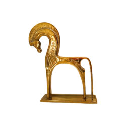Μεταλλικό γλυπτό "άλογο" χρυσό 15εκ