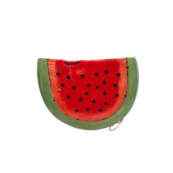 Κεραμικό διακοσμητικό καρπούζι-κουμπαράς της Βάγια Ρέππα