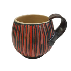 Κούπα κεραμική με ρίγες της Βάγιας Ρέππα