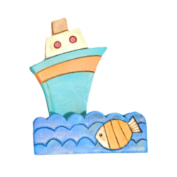 Καραβάκι με θάλασσα βάση