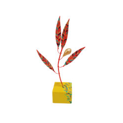 Μεταλλικό χρωματιστό δέντρο ελιάς με καρπό