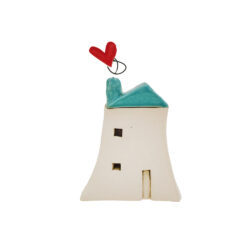 Σπίτι κεραμικό γαλάζιο 18εκ.