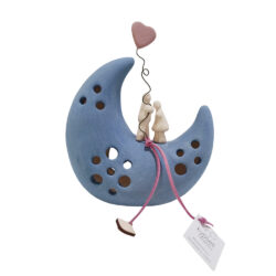 Couple in love on the moon