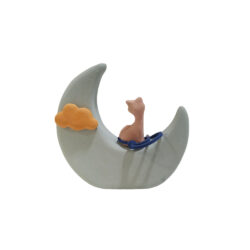 Moon with cat figure